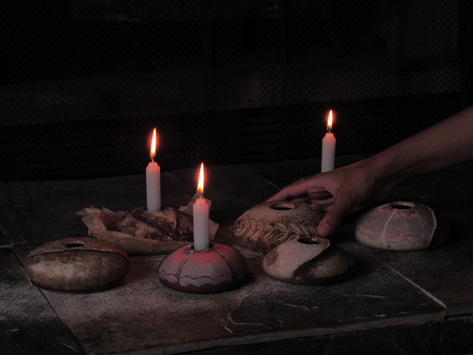 Handmade forms gathered together around a shared table